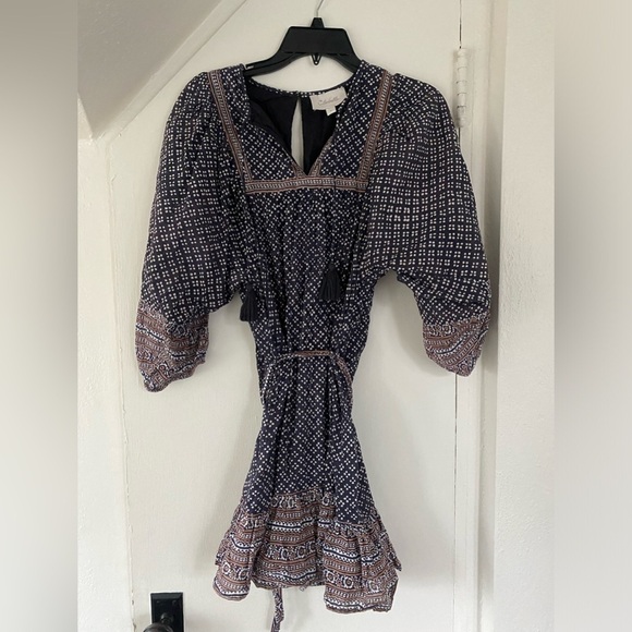 Cleobella Magdalena Mini Cotton Tie Waist Dress Size Small - Picture 2 of 11